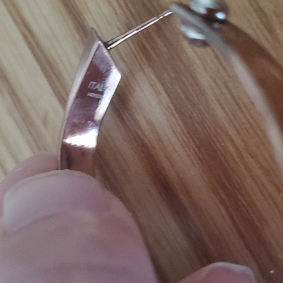 LOUIE VUITTON HOOP EARRINGS - Picture 2 of 4